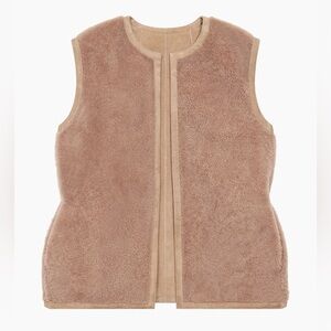 THEORY Women’s Reversible Tan Shearling Vest